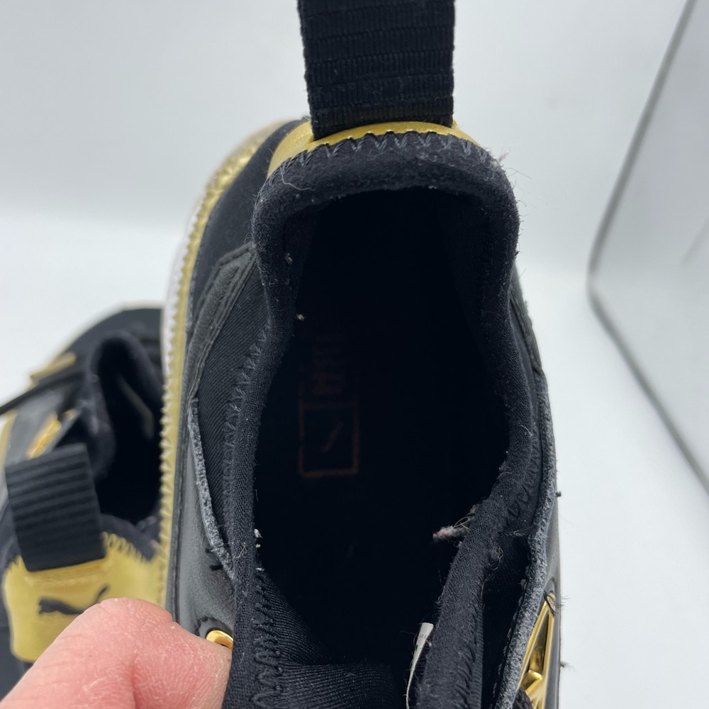 Puma Black and Gold Women's Athletic Sneakers - Picture 5 of 10